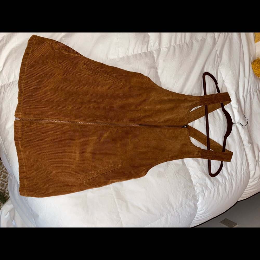 Forever 21 Corduroy Zip Up Mini Dress